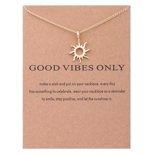 ‼️3/$30 Boho Good Vibes Only Sun Gold Necklace